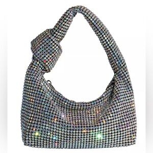 Crystal Embellished Hobo Bag